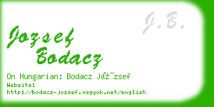 jozsef bodacz business card